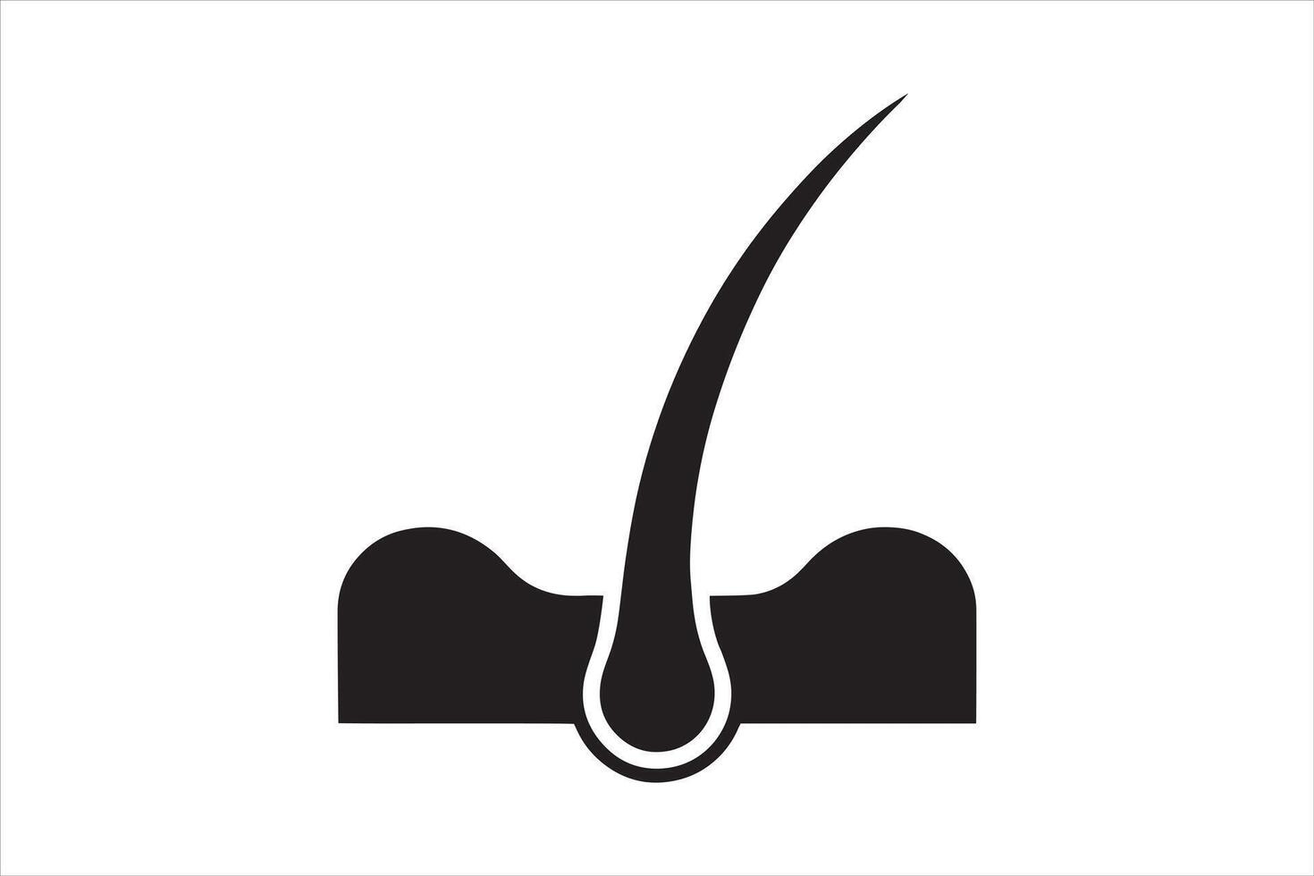 Hair Follicle Cross Section Hair Growth Process Icon vector