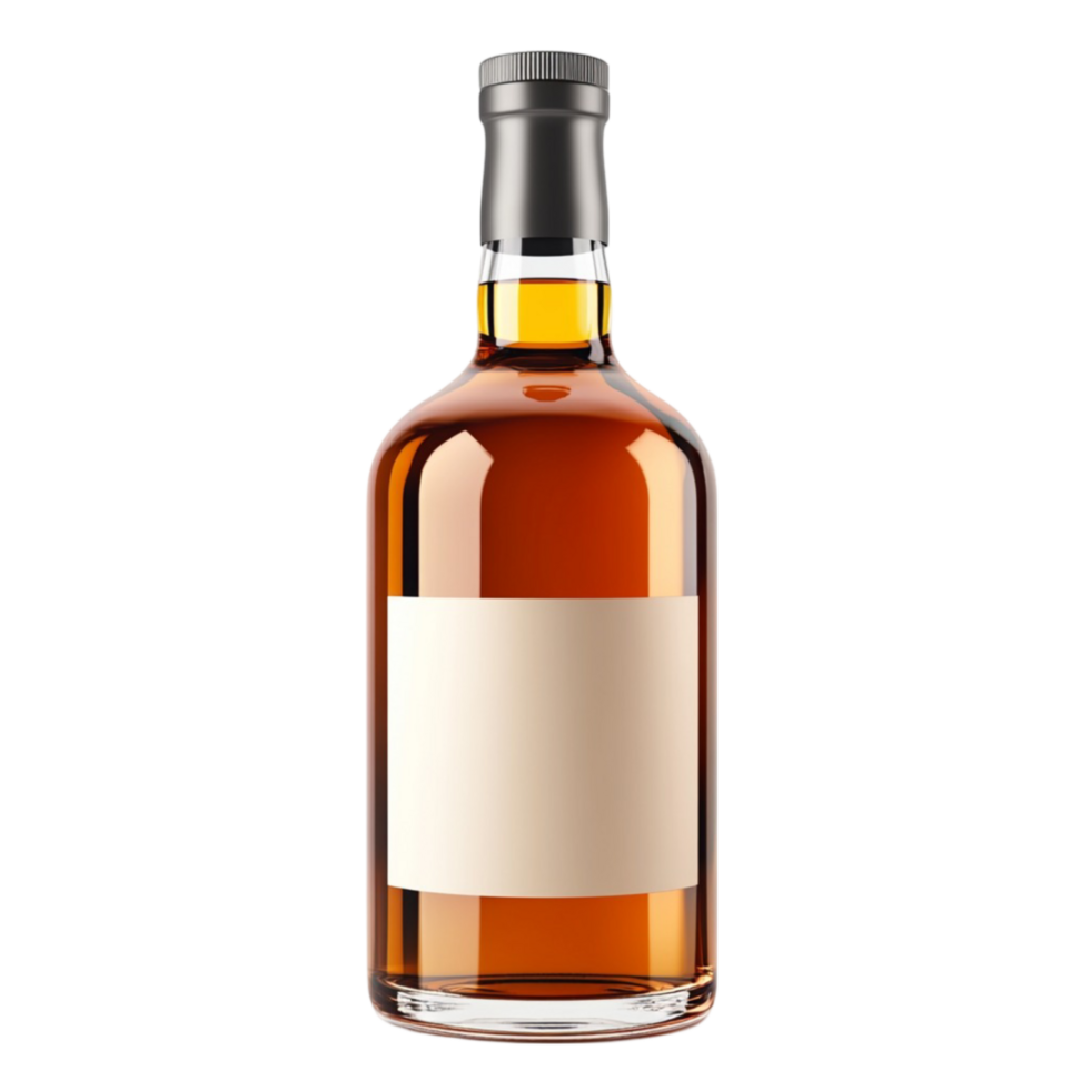 A bottle of whisky on a transparent background png