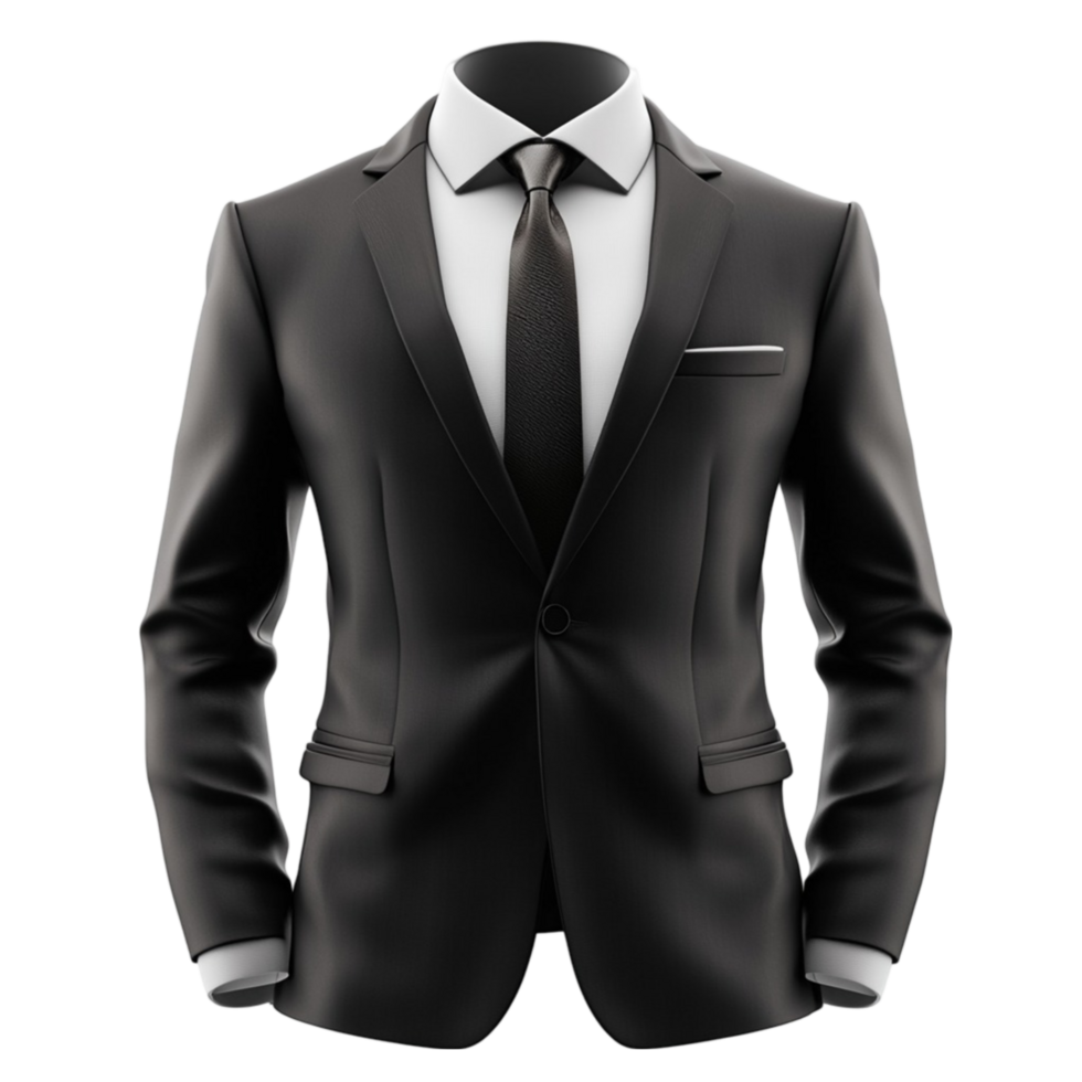 A suit and tie on a transparent background png