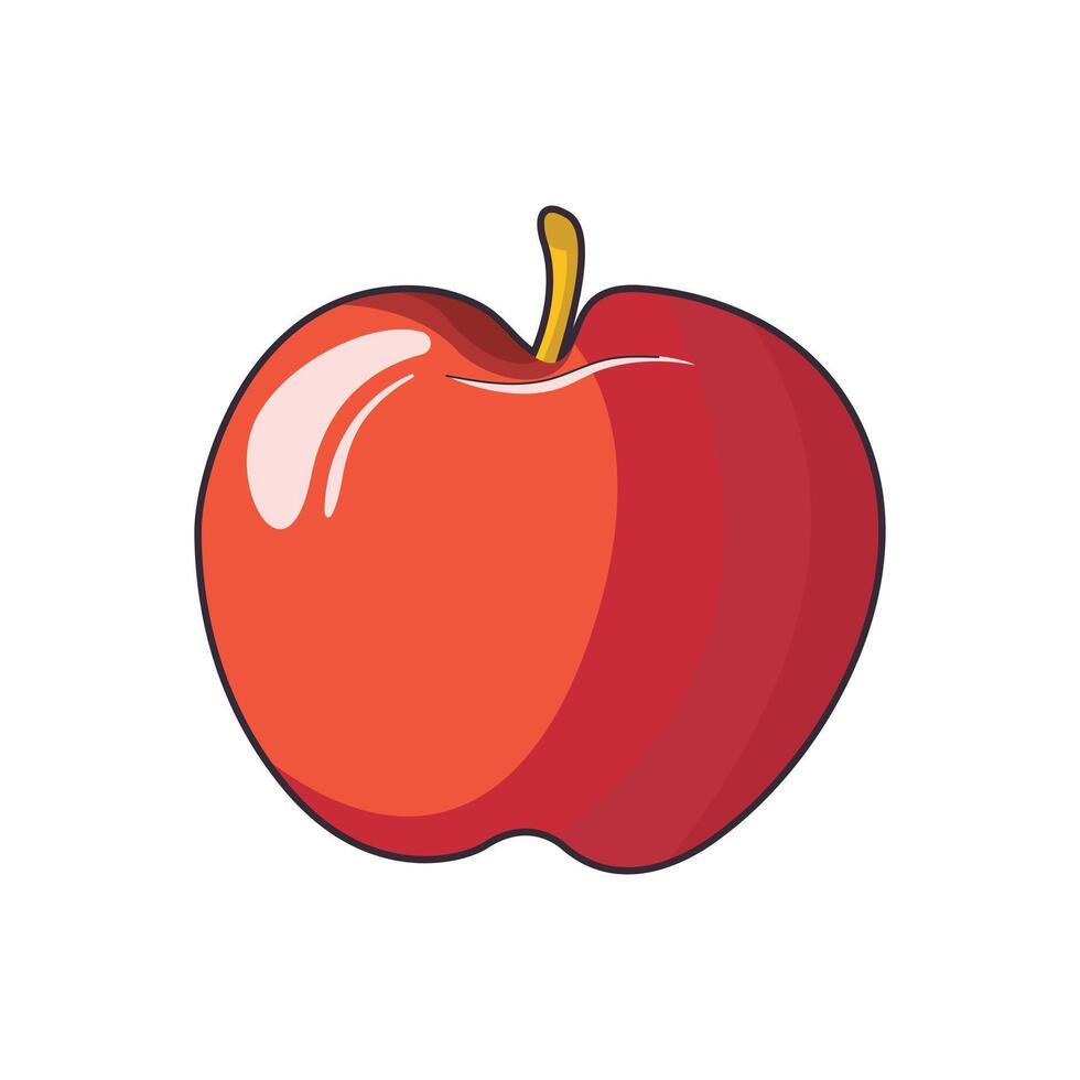 red apple icon illustration vector