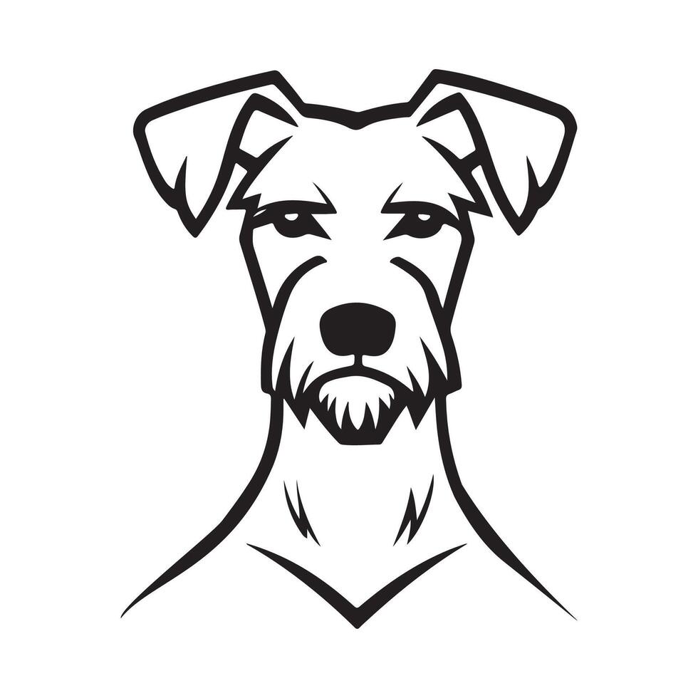 Simple Airedale Terrier Logo Design template image isolated on white background. vector