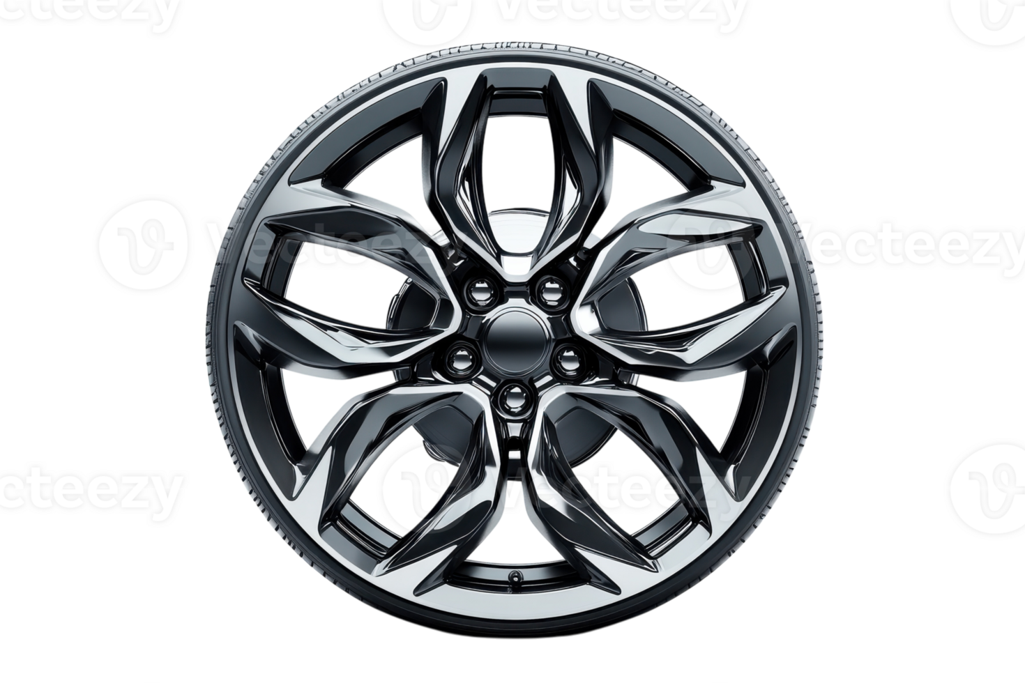 High-performance car wheel showcasing sleek design and polished finish for automotive enthusiasts png