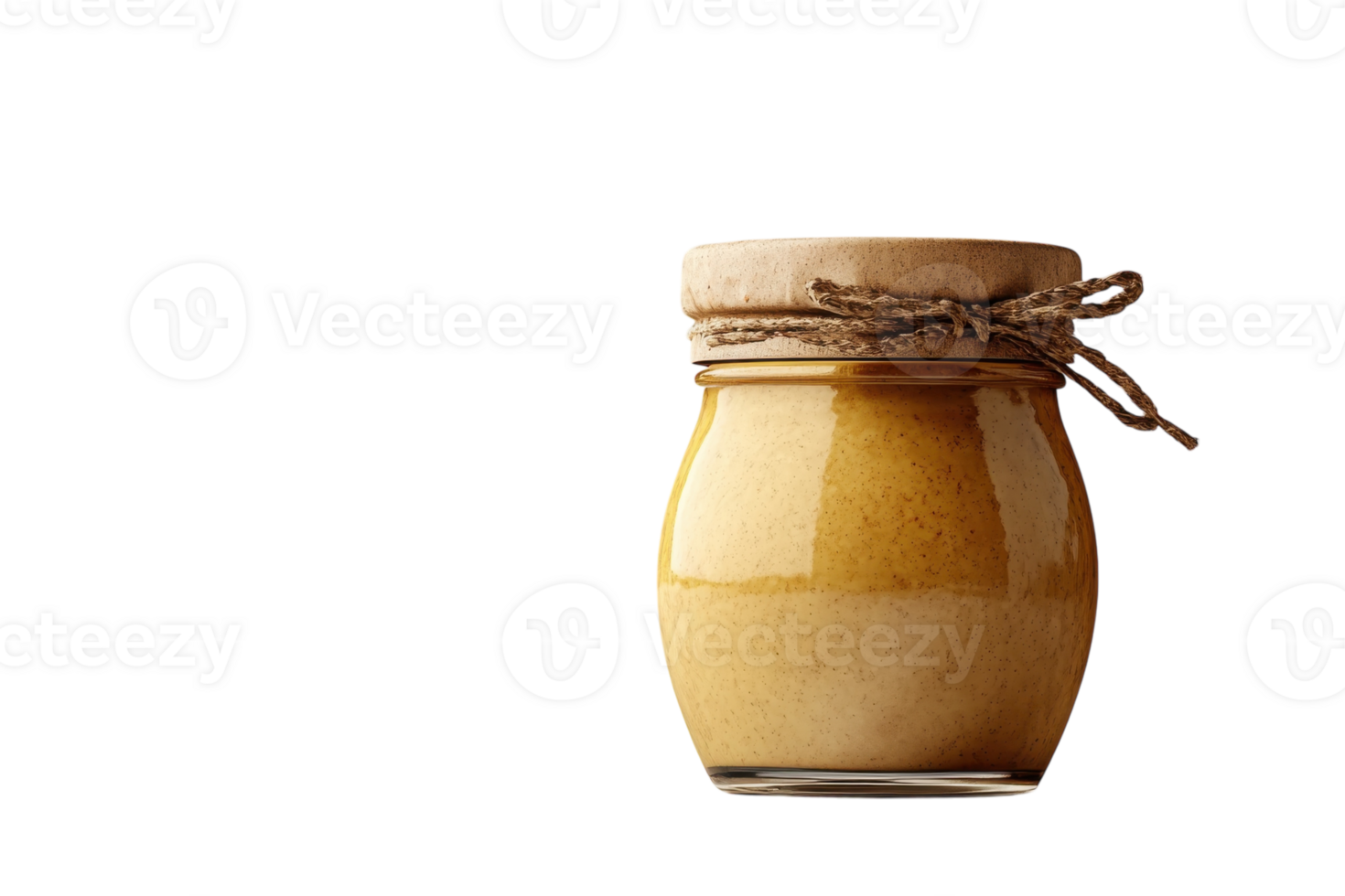 Honey in a glass jar with a wooden lid, showcasing natural sweetness and rustic charm in a simple kitchen setting png