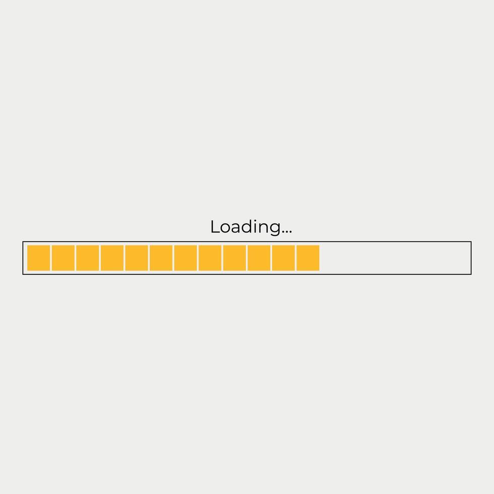 Yellow Loading Bar illustration vector