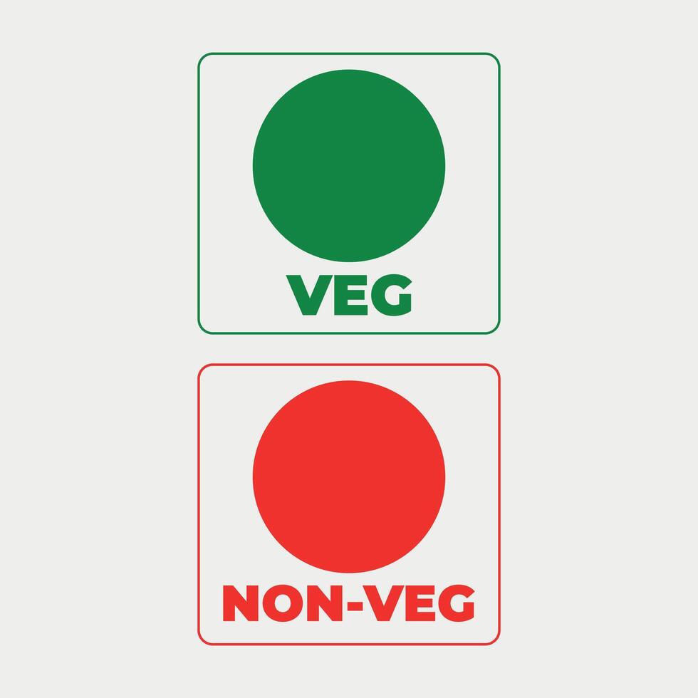 Veg Non- Veg Sign illustration vector
