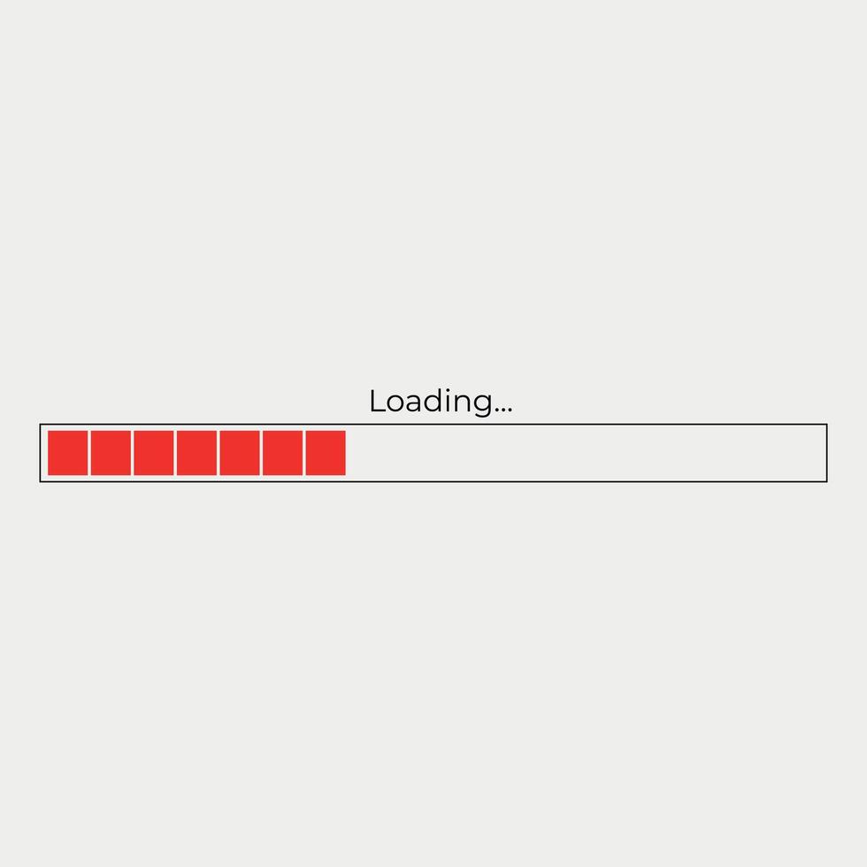 Red Loading Bar illustration vector