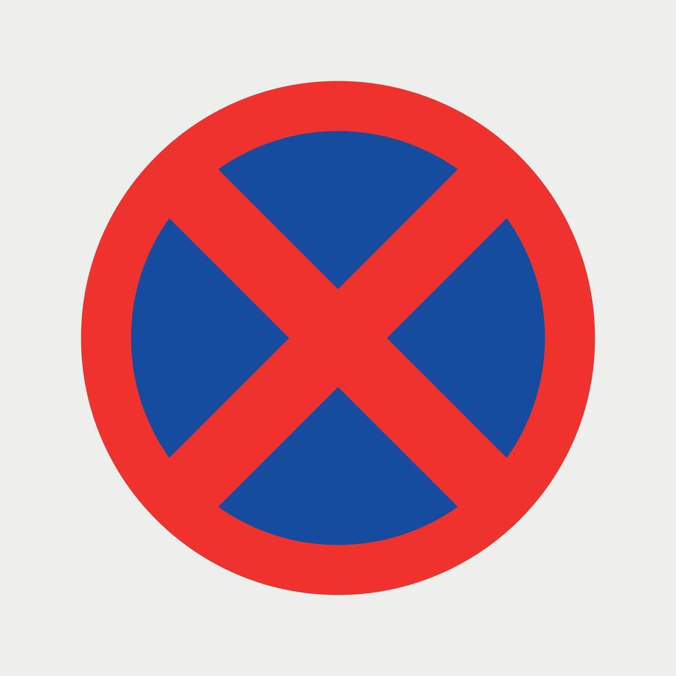 No Parking and Stopping Sign illustration vector
