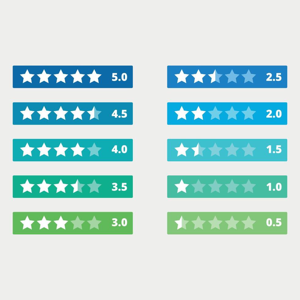 Modern star rating collection concept vector