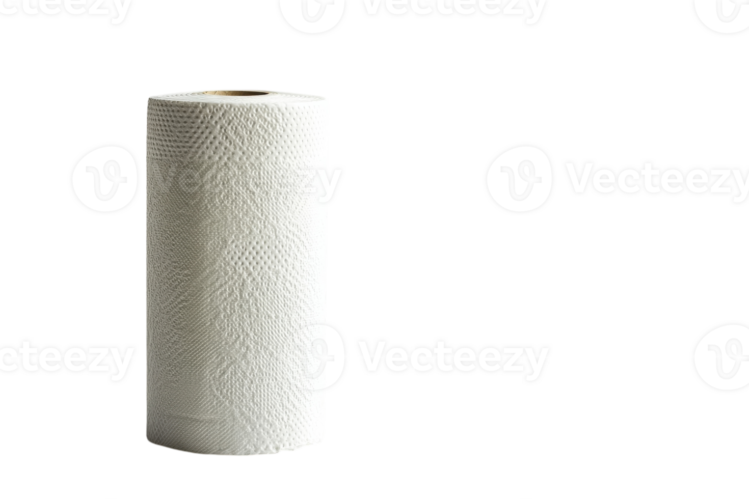 White paper towel roll on a neutral background for kitchen or cleaning use png
