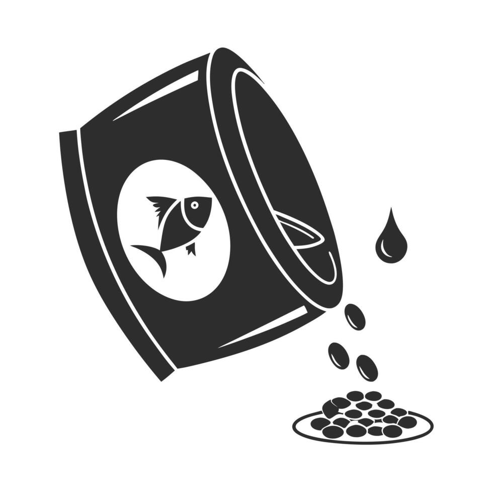 Black and White Fish Silhouette vector