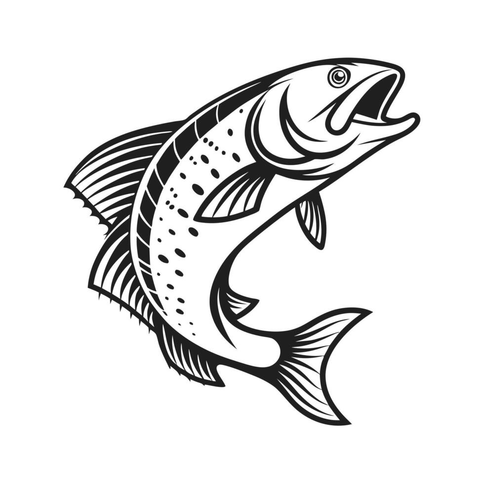 Elegant Black and White Koi Fish Design vector