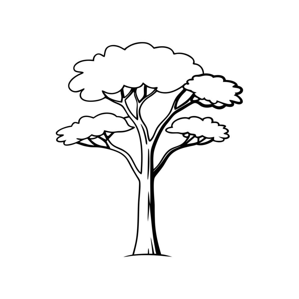 Illustration of a Majestic Tree icon vector