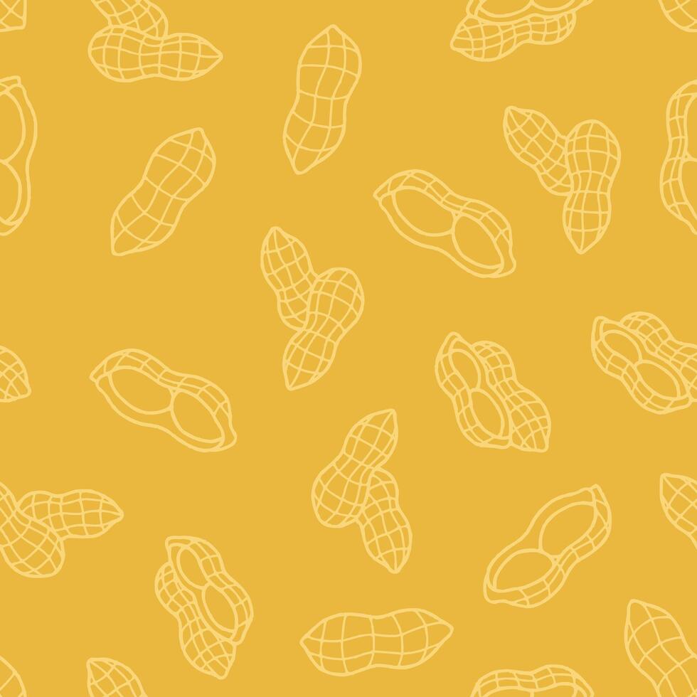Outline Bunch of Peanut Seamless Pattern illustration Design vector