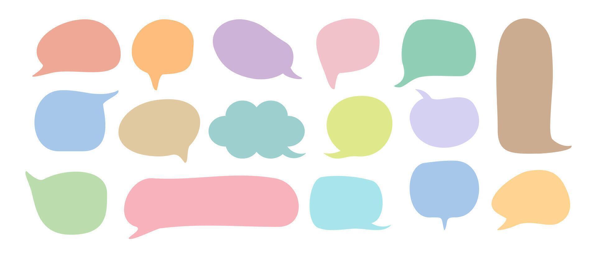 Set Of Speech Bubbles Colorfull Illustration vector