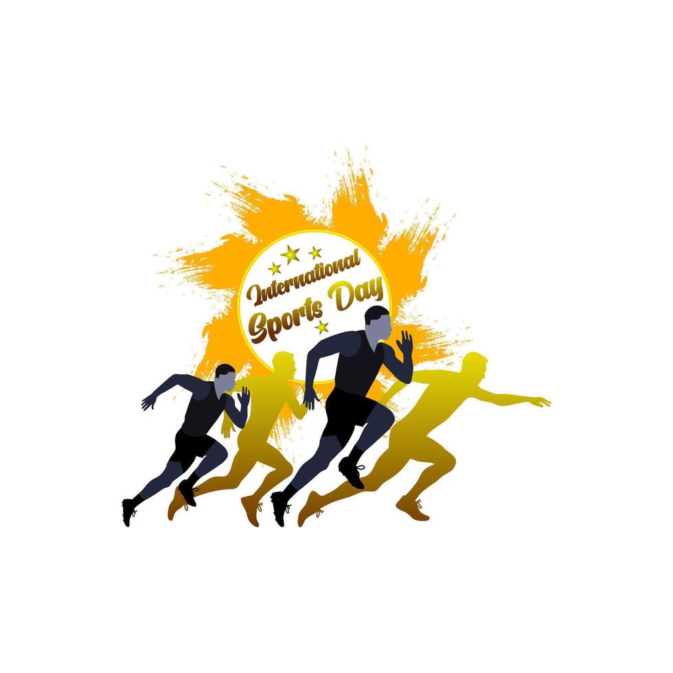 International Sports Day Physical Movement Design vector