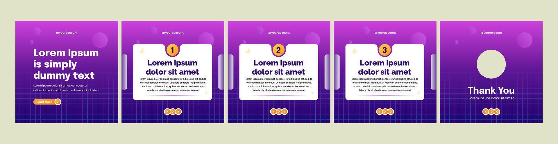 microblog or carousel creative template for social media post vector