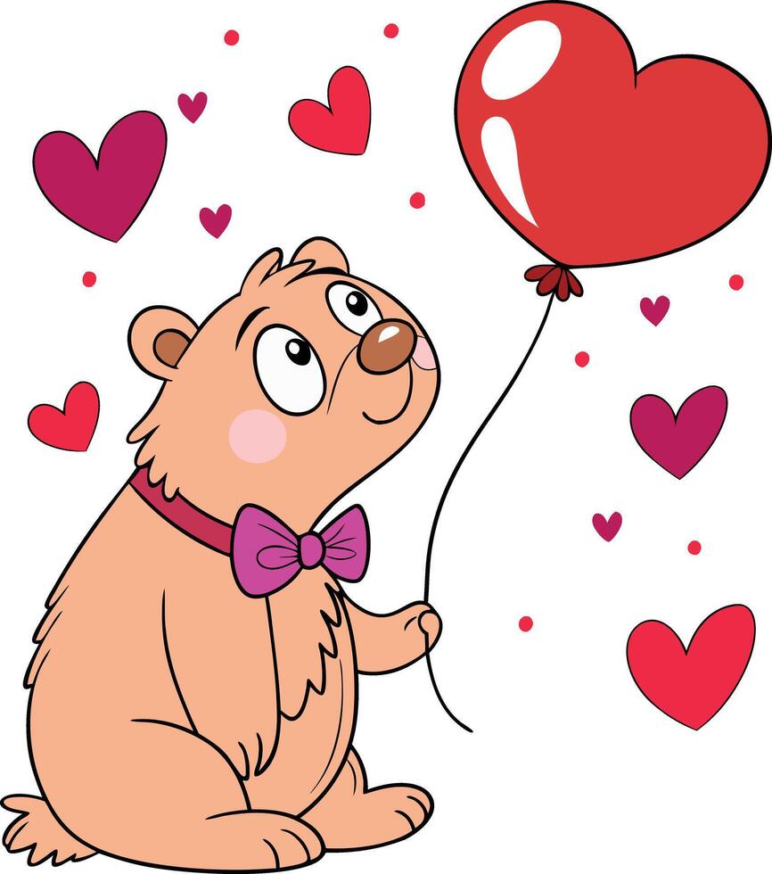 Valentine teddy bear Clipart vector