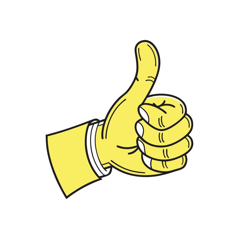 Thumbs up icon illustration vector