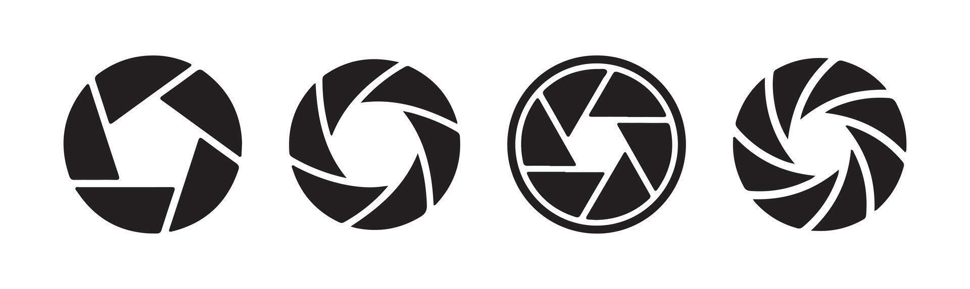 camera lens shutter diaphragm aperture vector