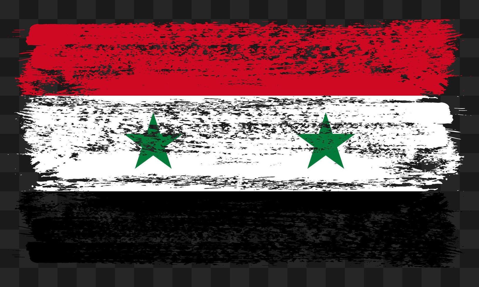 Syria flag in grunge style vector