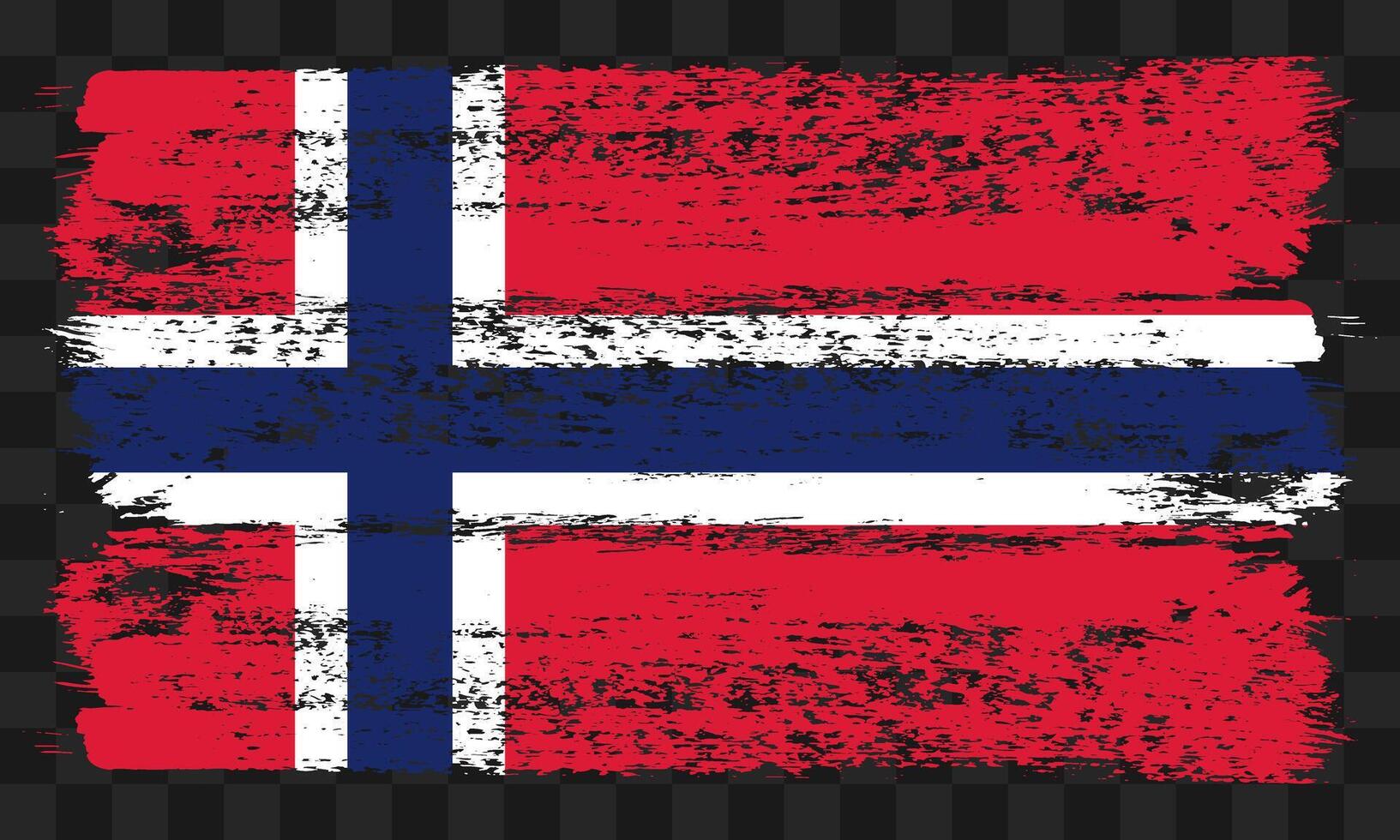 Norway flag in grunge style vector