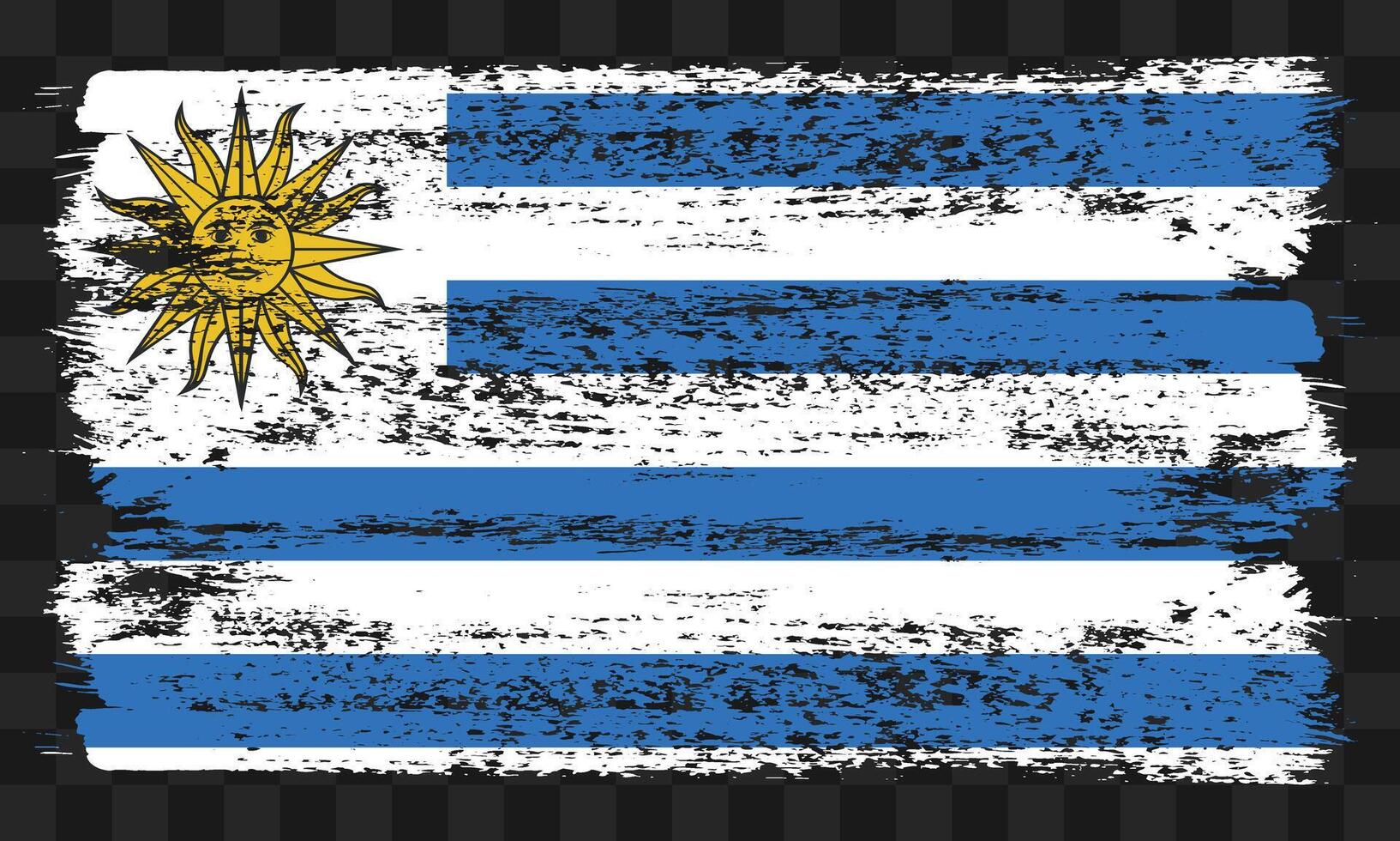 Uruguay flag in grunge style vector