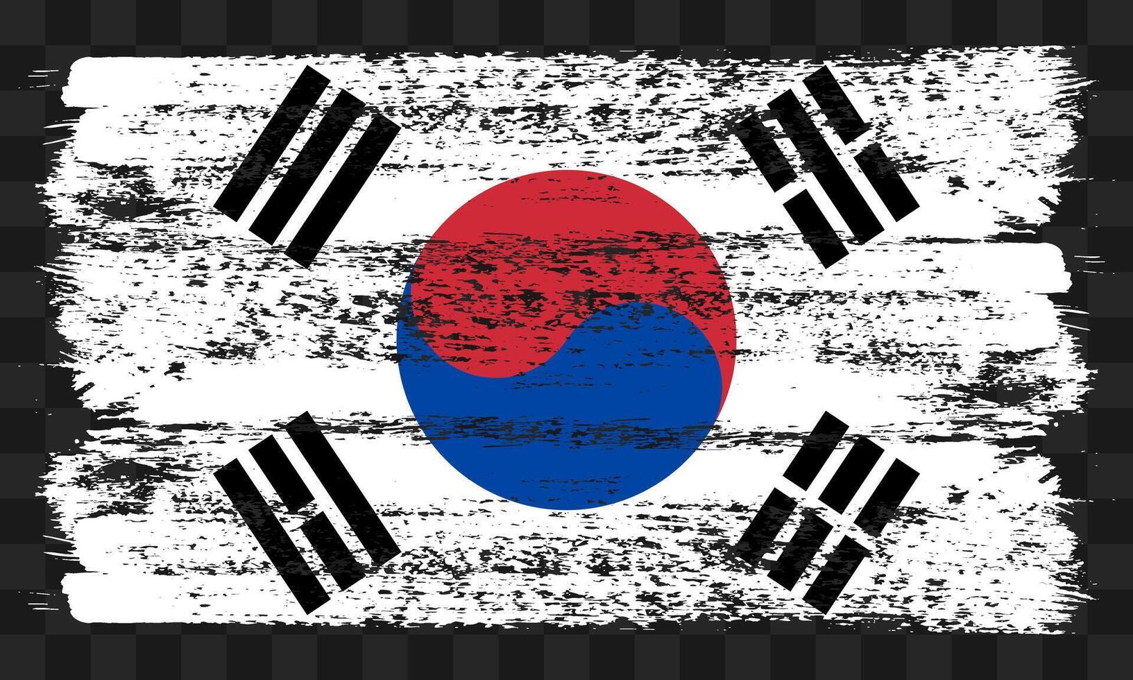 Korea flag in grunge style vector