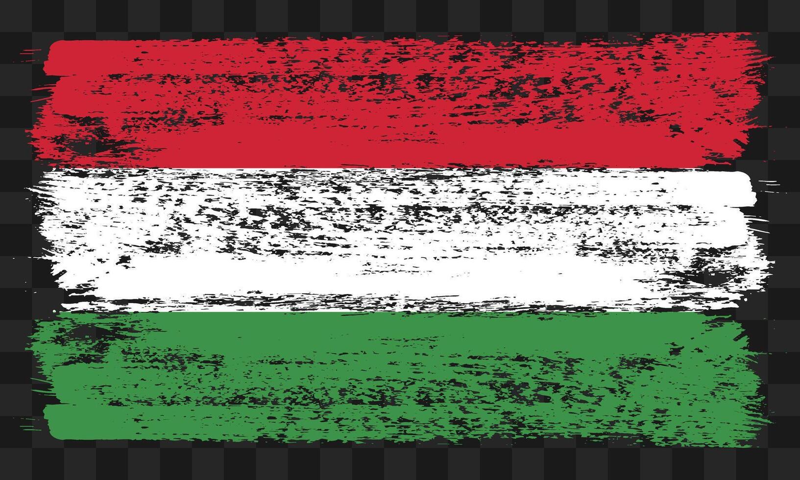 Hungary flag in grunge style vector