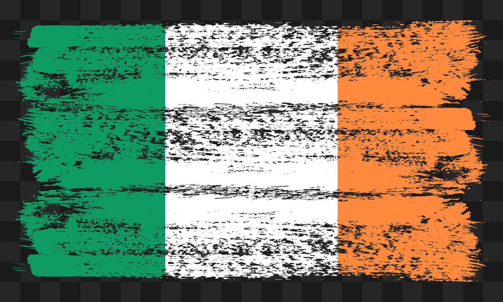 Ireland flag in grunge style vector