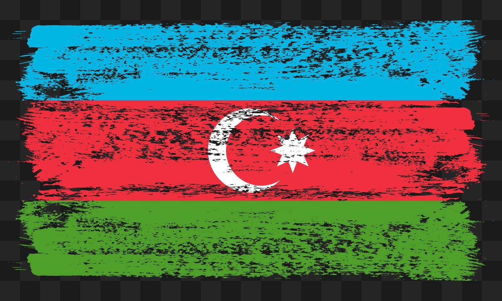 Azerbaijan flag in grunge style vector