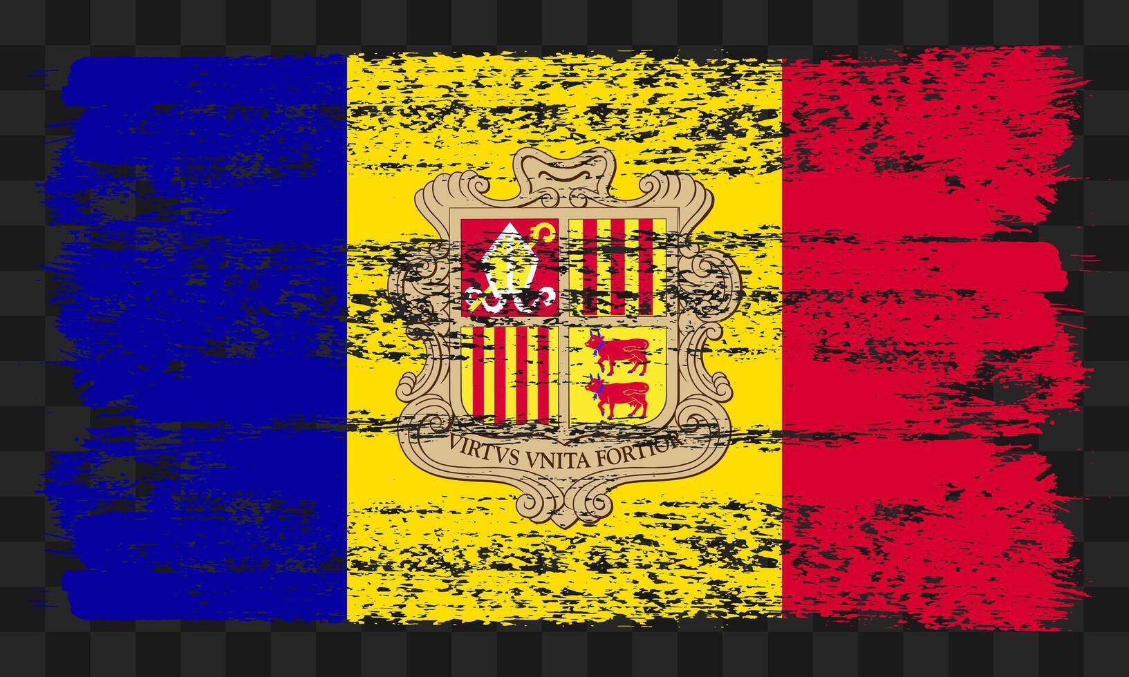 Andorra flag in grunge style vector