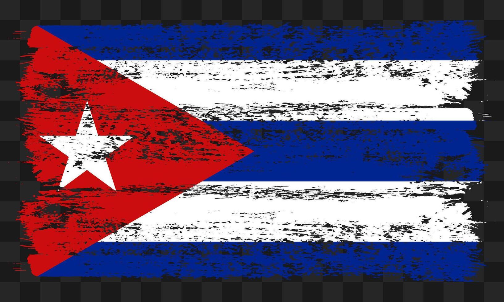 Cuba flag in grunge style vector