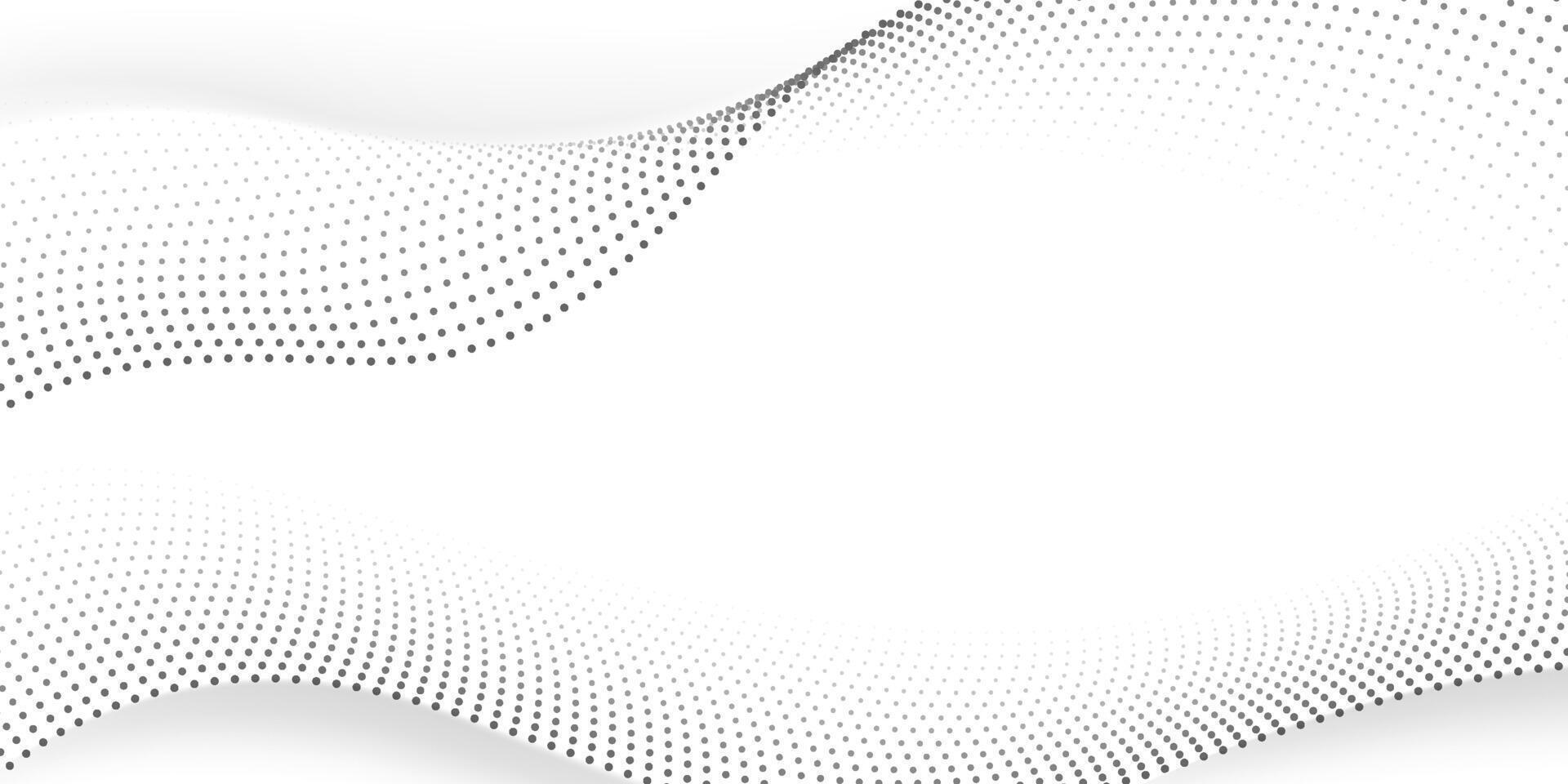 wavy grey dotted texture halftone pattern lines isolated on white background with 3d rendering effects vector