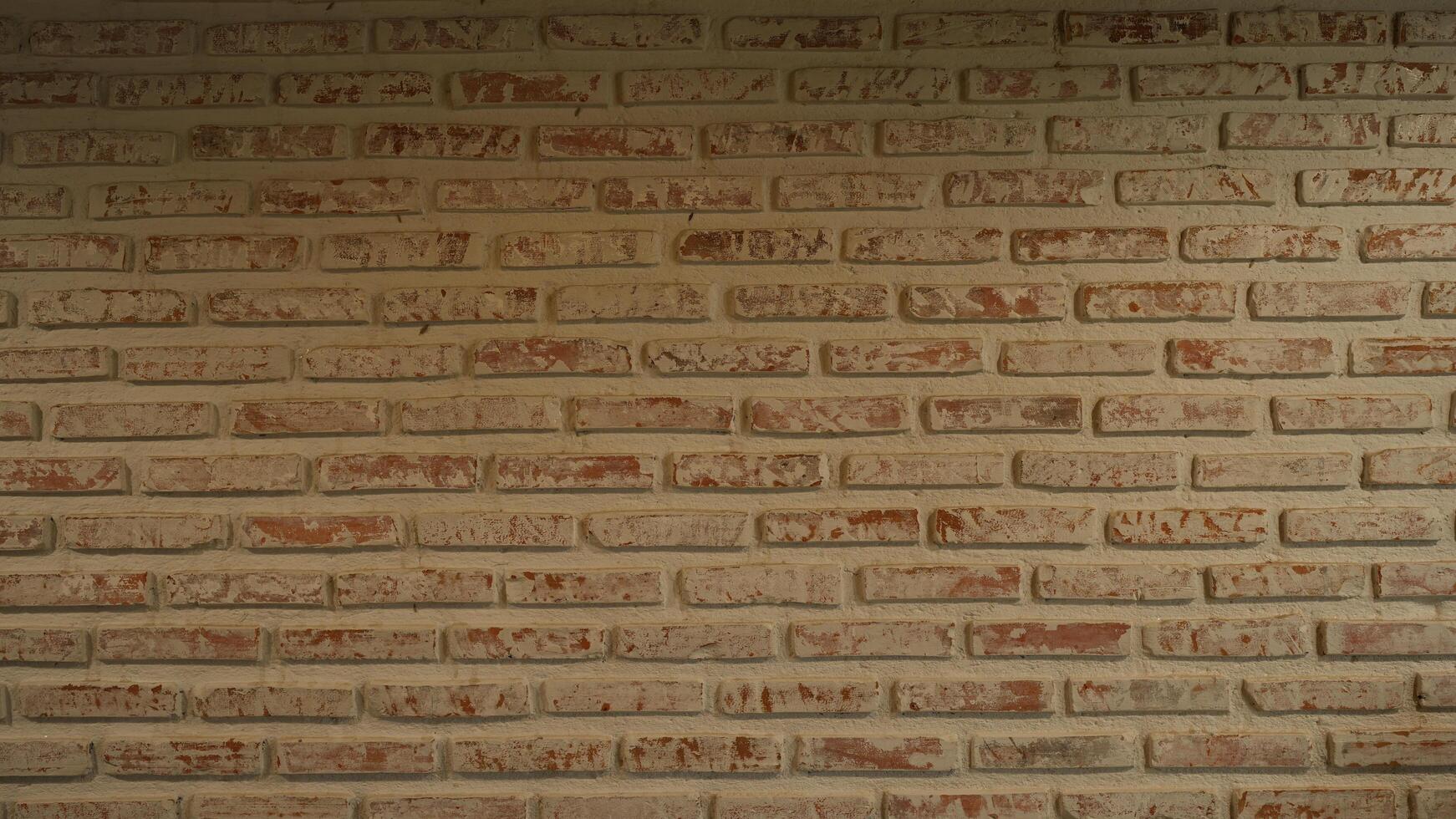 Subtle Beige Brick Wall Texture with Weathered Appearance photo