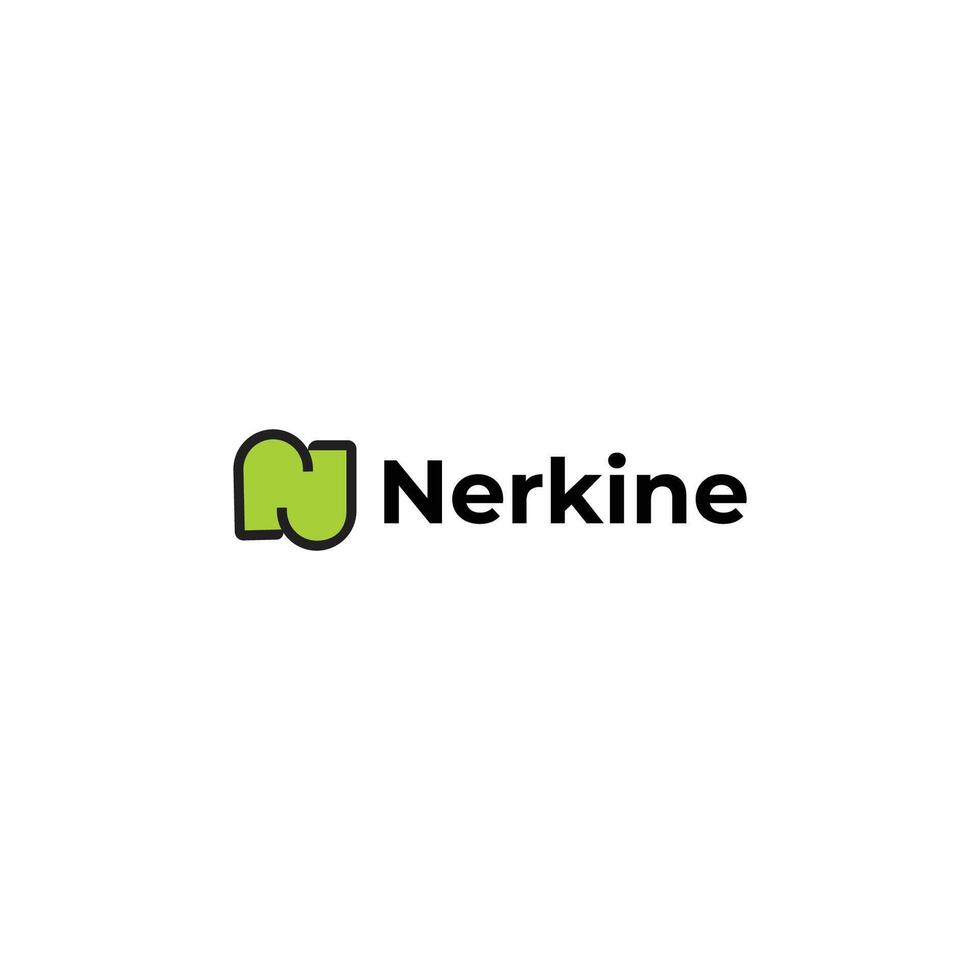 N letter monogram logo vector