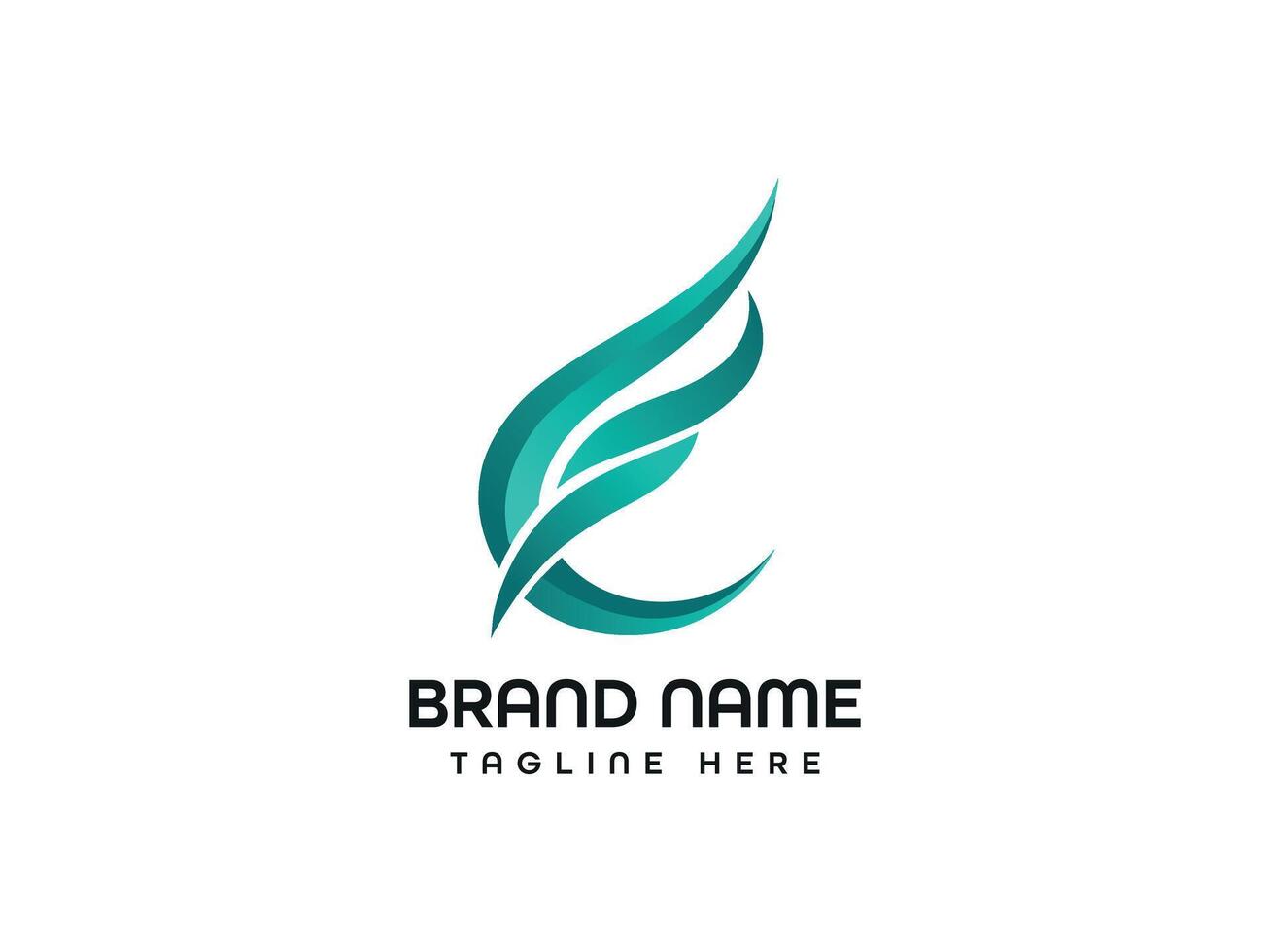 E letter abstract logo design vector