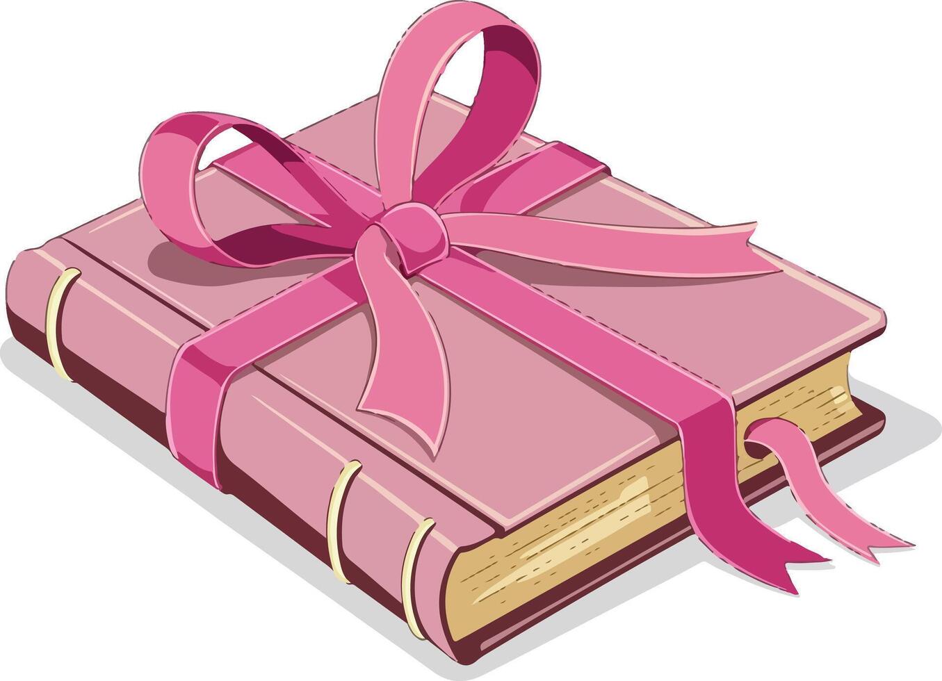 Red book for gift isolated on white gift vector