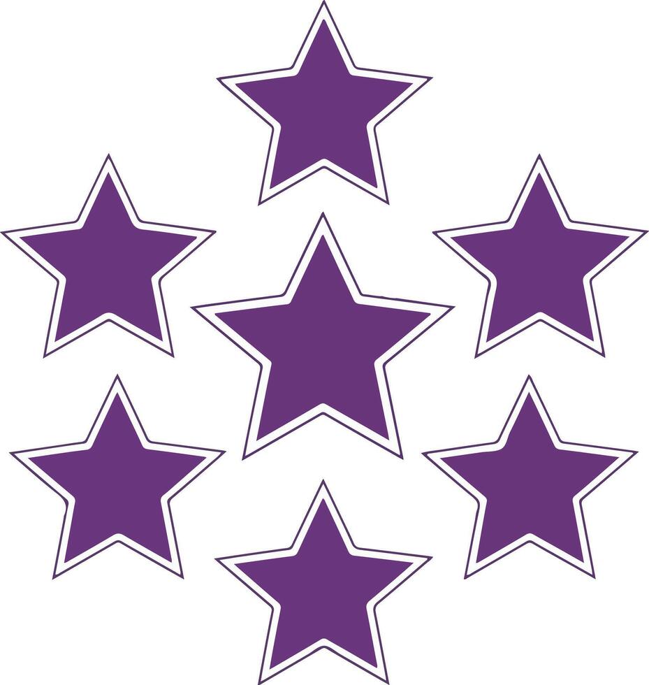 Purple Stars set vector