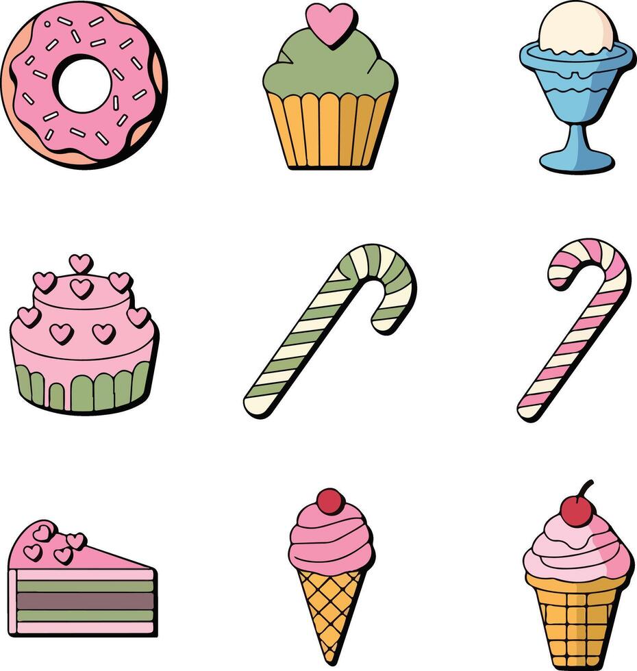clipart food set vector