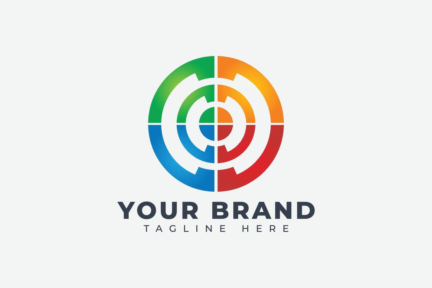 Colorful Abstract Circle Logo Design Element vector