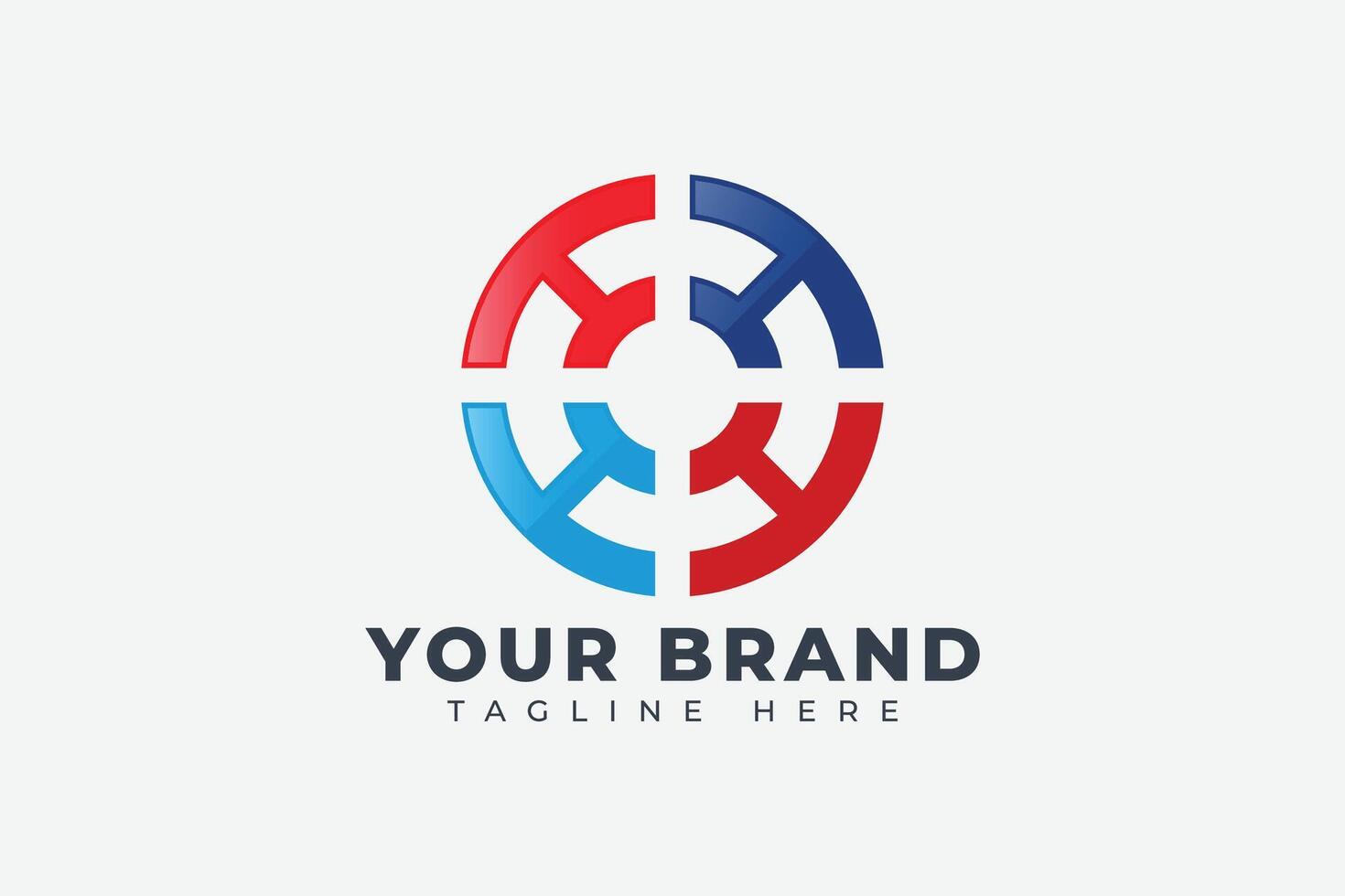 Abstract Circle Color Logo Design Element vector