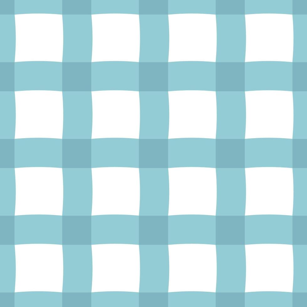 blue checkered pattern on a white background. Stylish and fresh pattern for textiles and decor vector