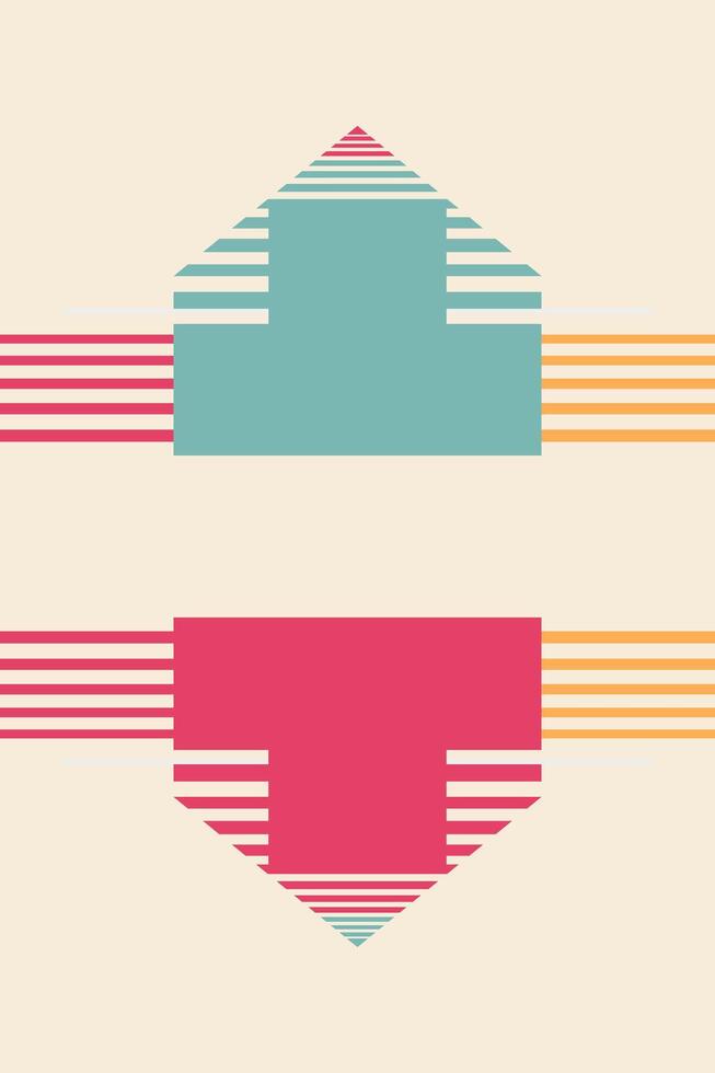 Abstract retro style background with place for text. bright figures. Trendy geometrical placard vector