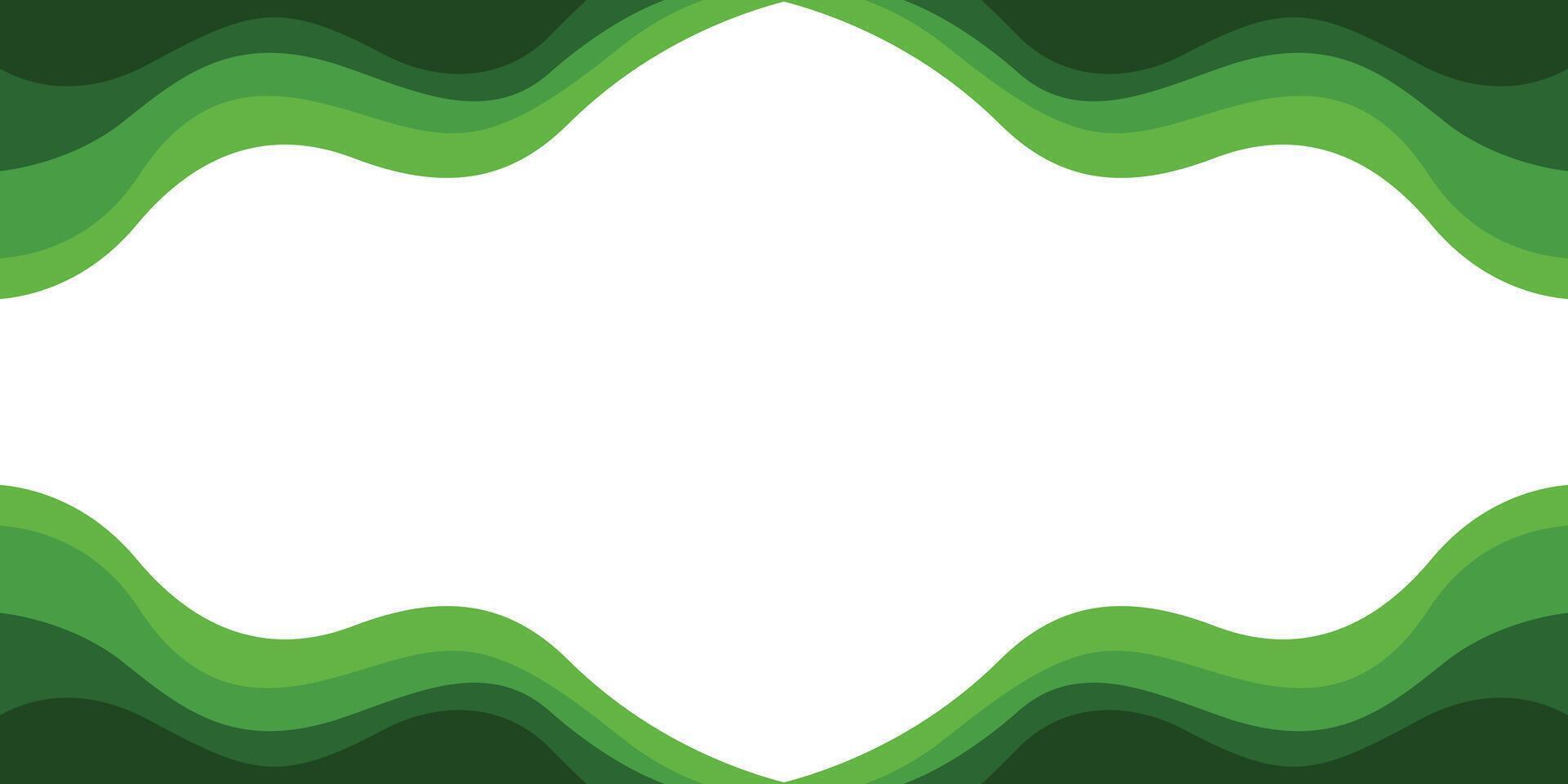 Modern green gradient banner background. Graphic design banner pattern background template with dynamic wave shapes vector