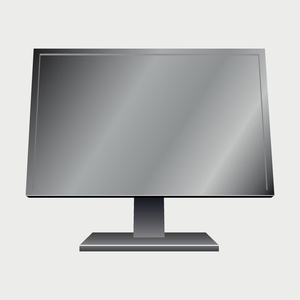 desktop computer monitor icon isolated on white background vector