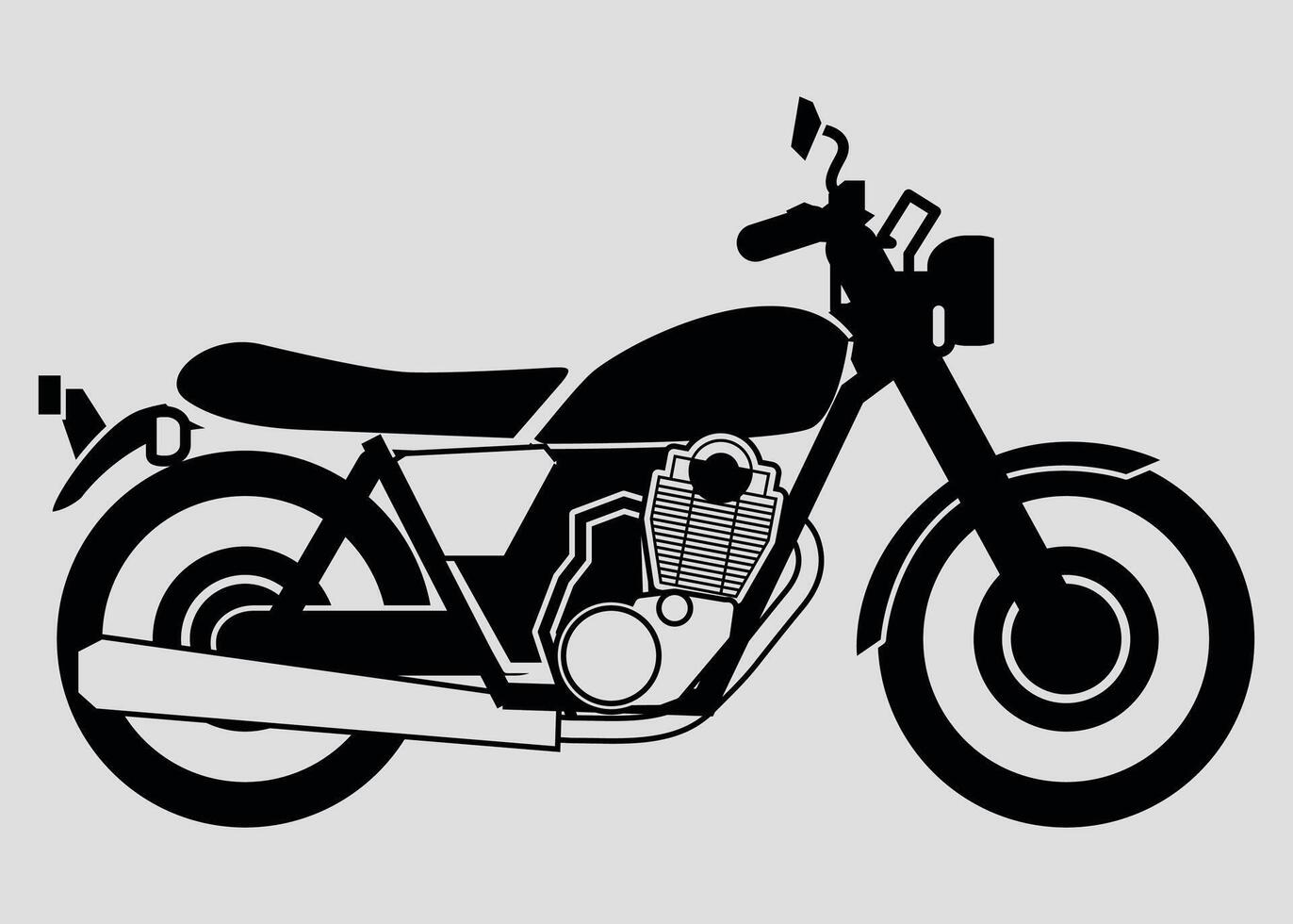 black and white motorcycle icon isolated on white background vector