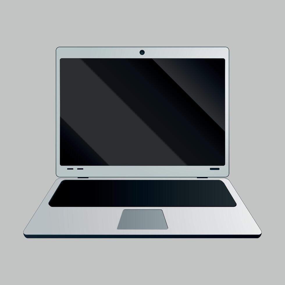 open laptop icon isolated on white background vector