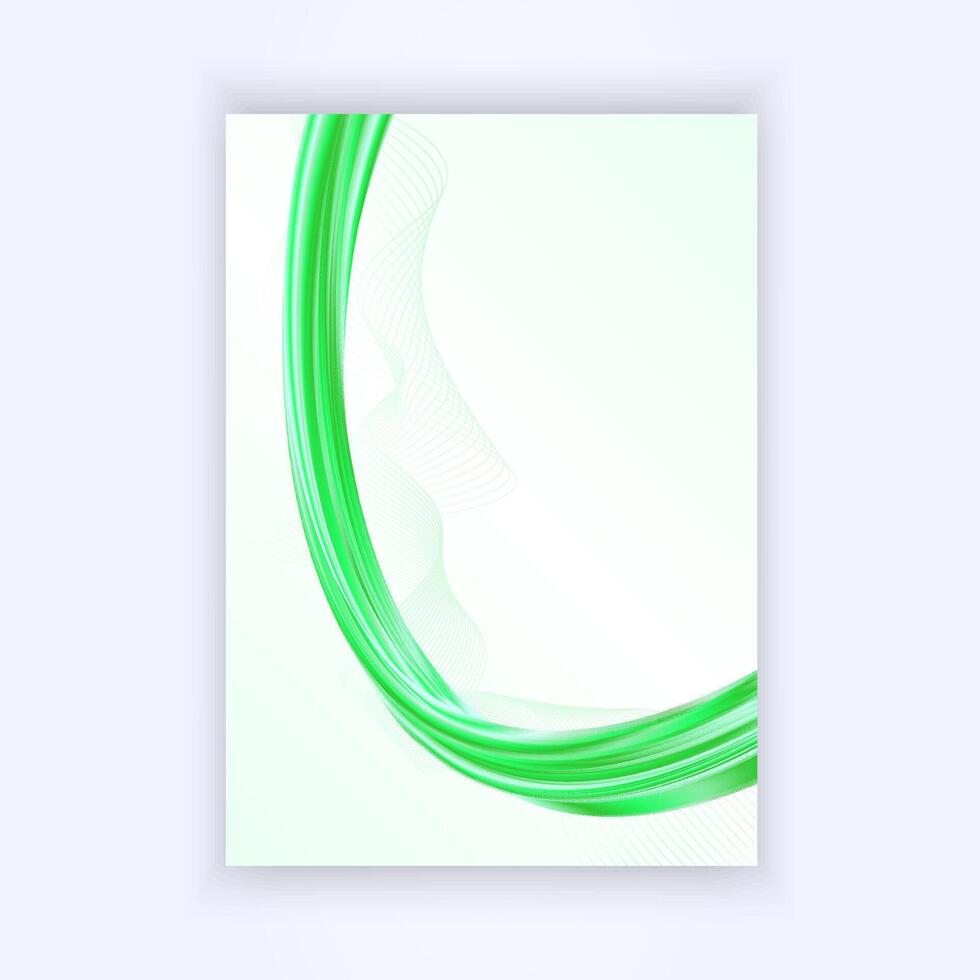 cover design background with liquid abstract wavy colorful gradient green vector