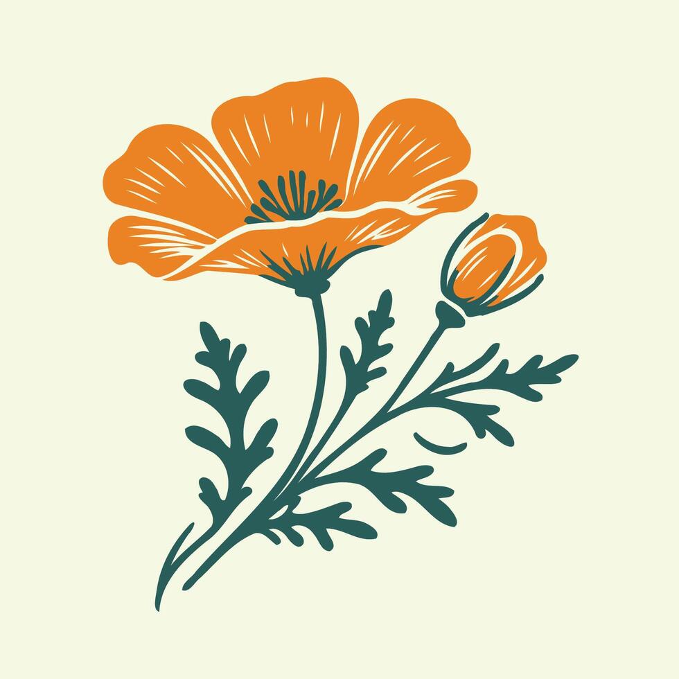 Adobe Illustrator Artwork, set of contour spring flowers eustoma, line art floral, leaves black and white illustration lisianthus set of decorative elements of plants Eschscholzia vector