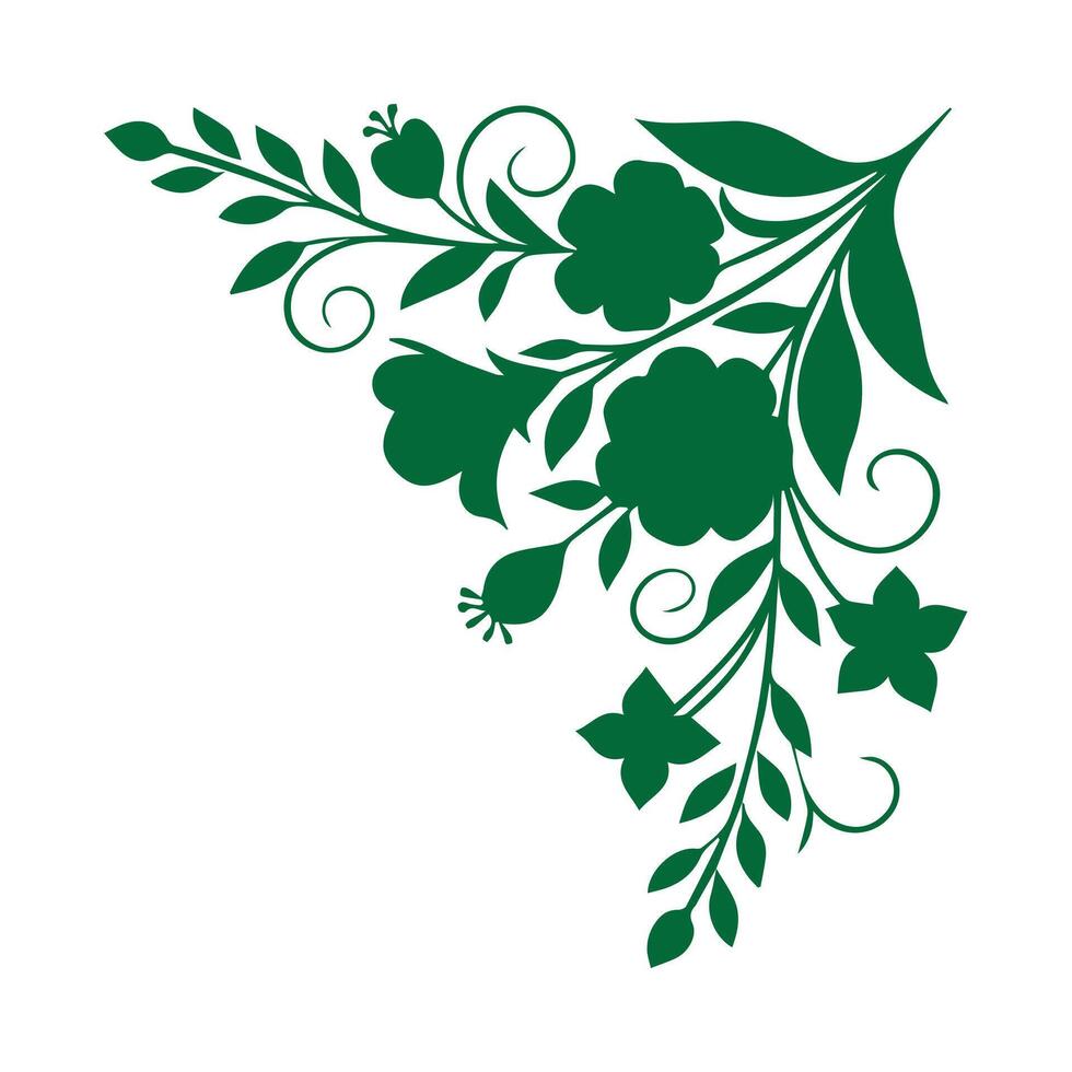 Elegant Bouquet of Flowers Silhouette vector